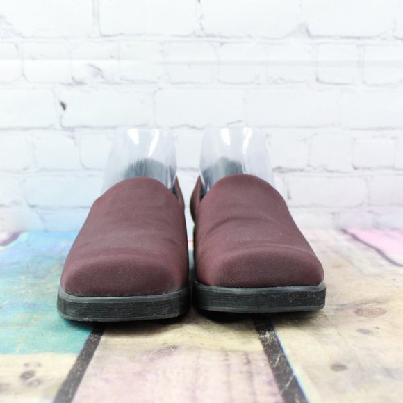 LL Bean Burgundy Nylon Comfort Slip-on Loafer Shoes Size 8.5 M - Picture 4 of 9